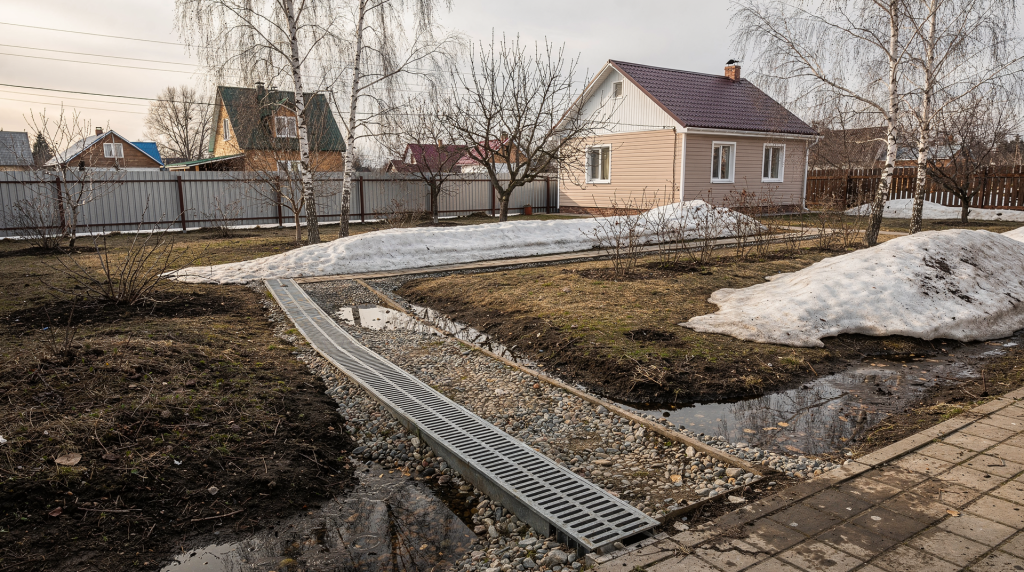 Как защитить участок от подтопления, снега и талой воды